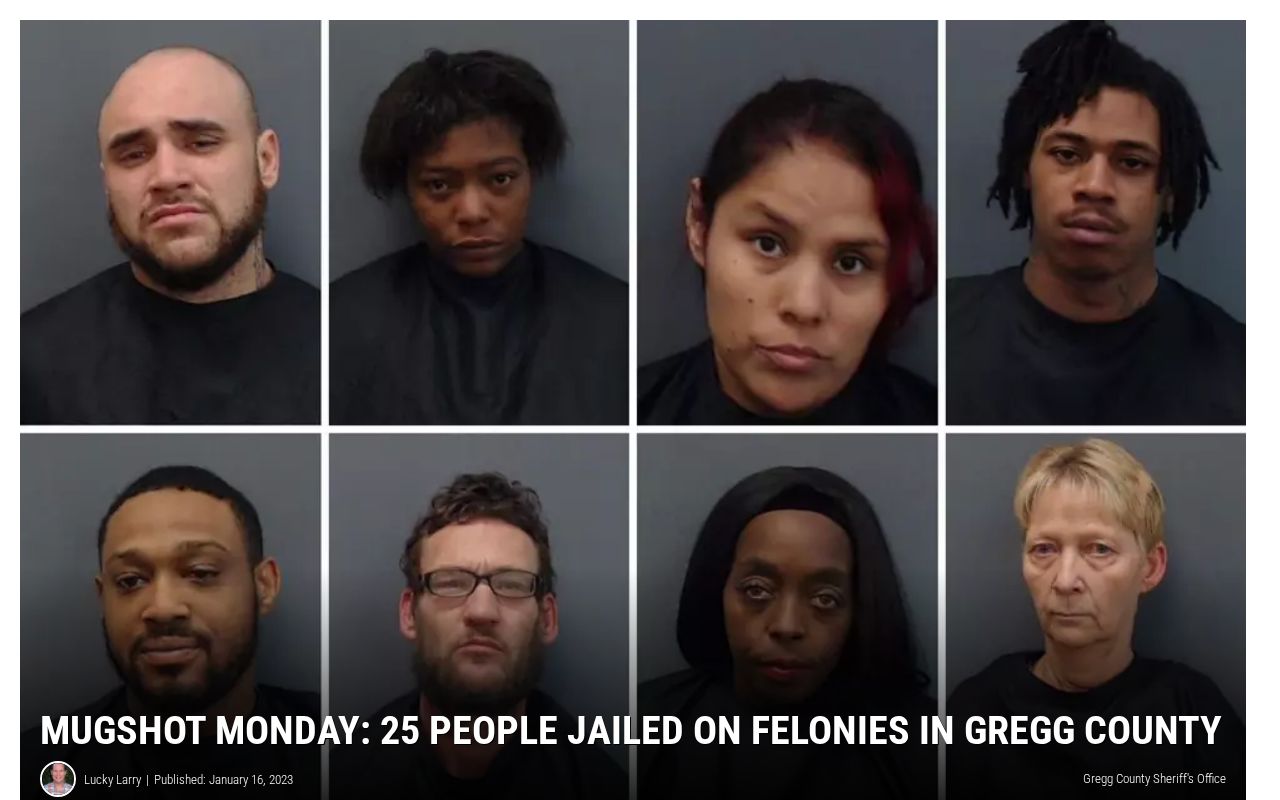 Gregg County Mugshot Monday local news feature from Mix 93.1